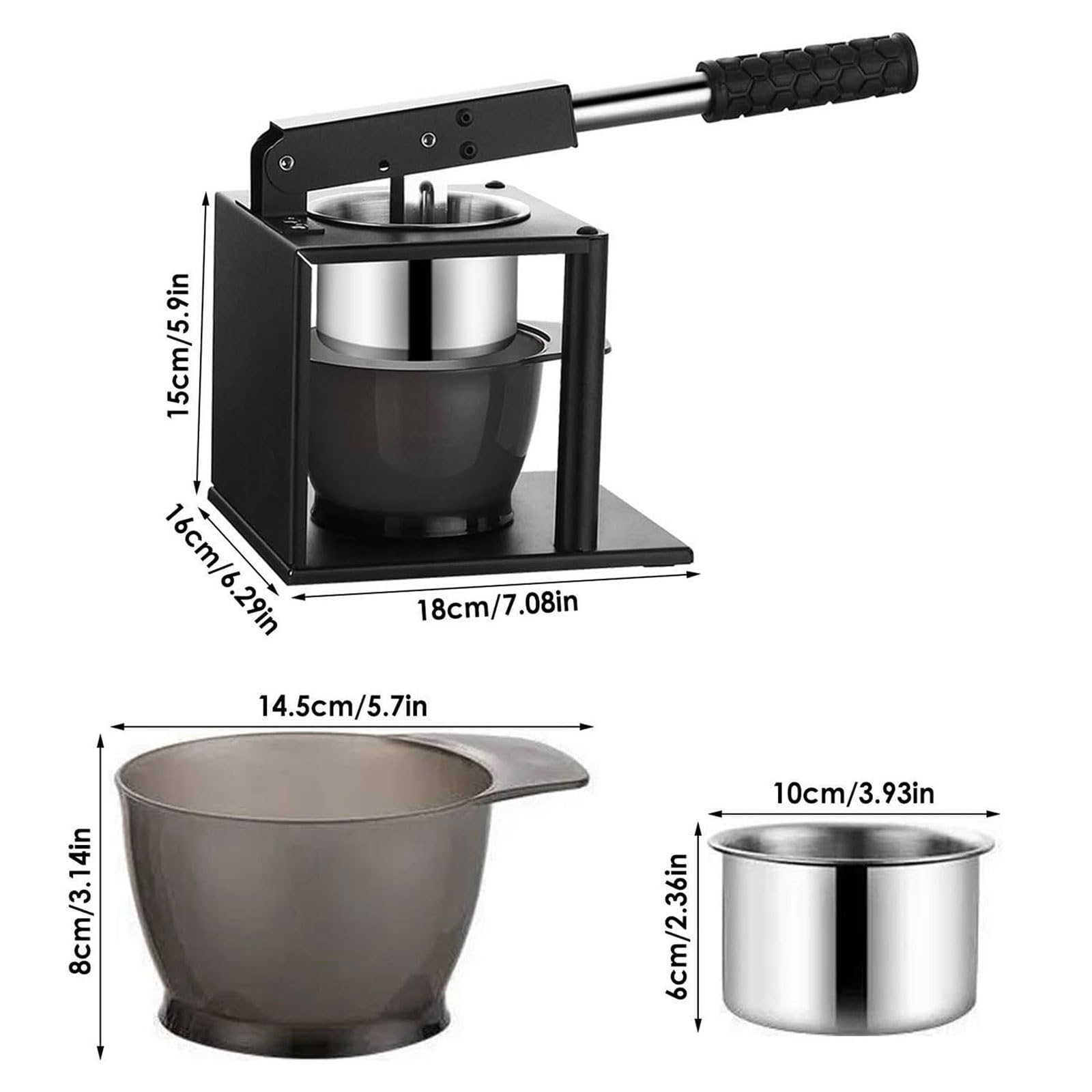 Exprimidor manual de cítricos, exprimidor de frutas de acero inoxidable prensado a mano para el hogar, exprimidor manual de prensado en frío de alta resistencia para granada, cítricos, naranjas, pom