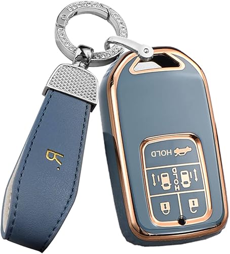 Miniatura 8 de ontto Funda para llavero de 5 botones para Honda New Elysion Odyssey 2022, protección completa, funda inteligente para llave de automóvil, color