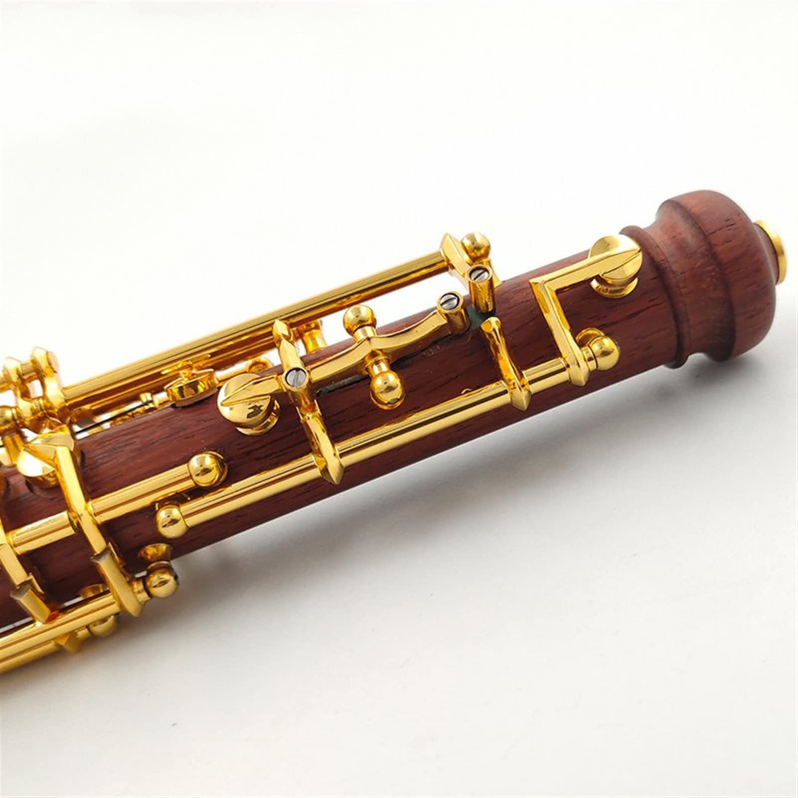 Piezas de oboe C Key OBOE De Semi/Fulli Estilo De Palisandro Automático Cupronickel Gold-chapado Para Adultos Y Principiantes (Color : Semi-automatic keys)