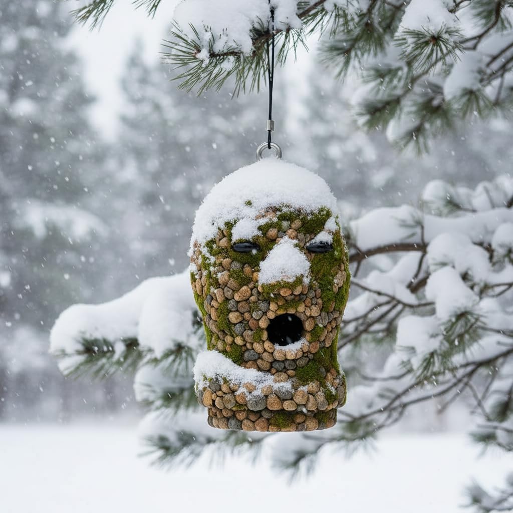 2026 Gost Bluebird House for Outside - Cedar Wood Bird HouseNest Box for Outdoor - Bird House - Gifts for Nature Lovers - Natural Style Longtime Lasting