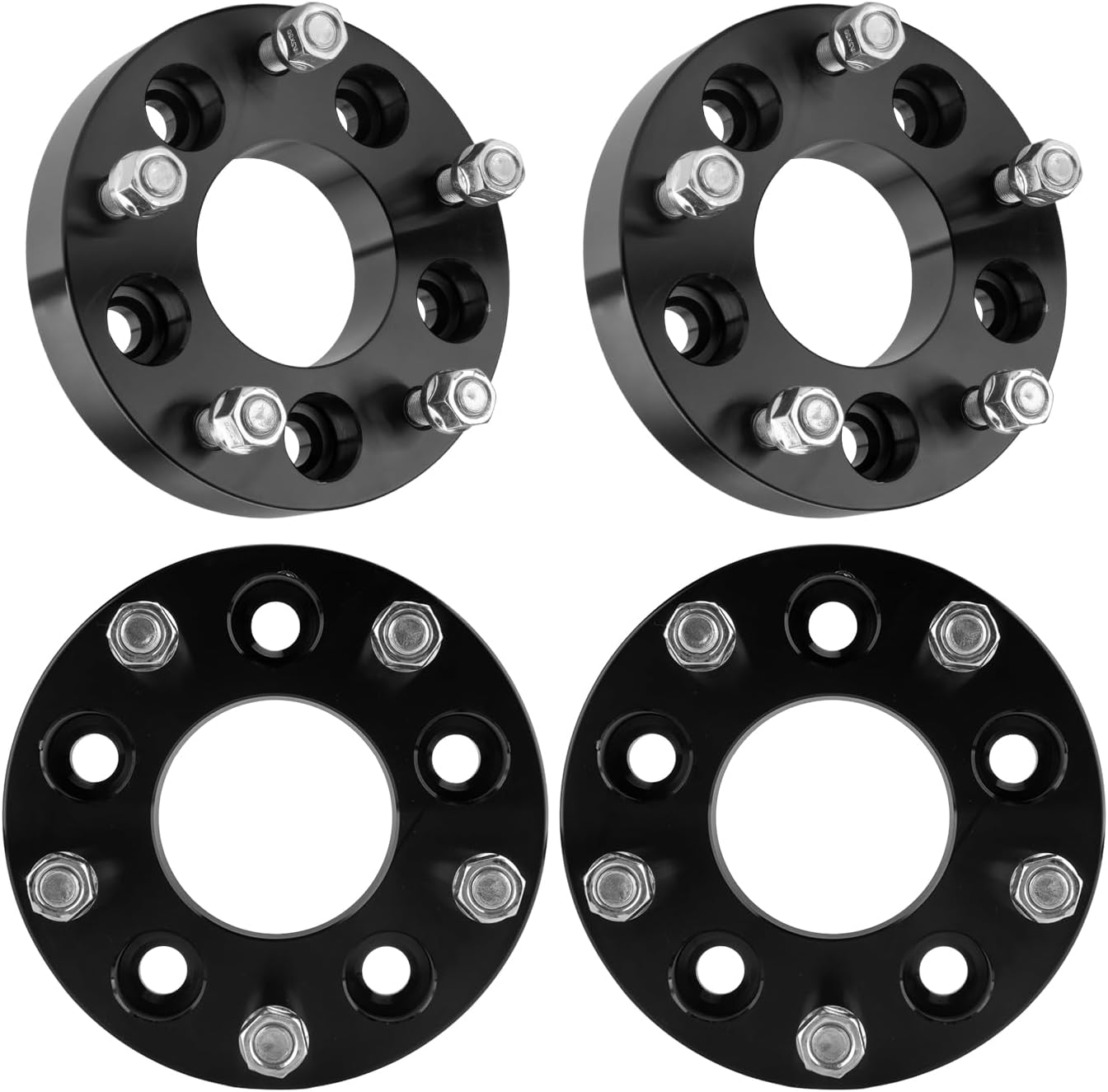 5x5 to 5x5.5 1.25 inch Wheel Adpaters Spacers Change Bolts Pattern 78.3mm Hub Bore 1/2“x20 Thread Pitch fit for 2007-2018 Jeep Wrangler, 1999-2010 Grand Cherokee, 1985-2002 Chevrolet Astro 4pcs