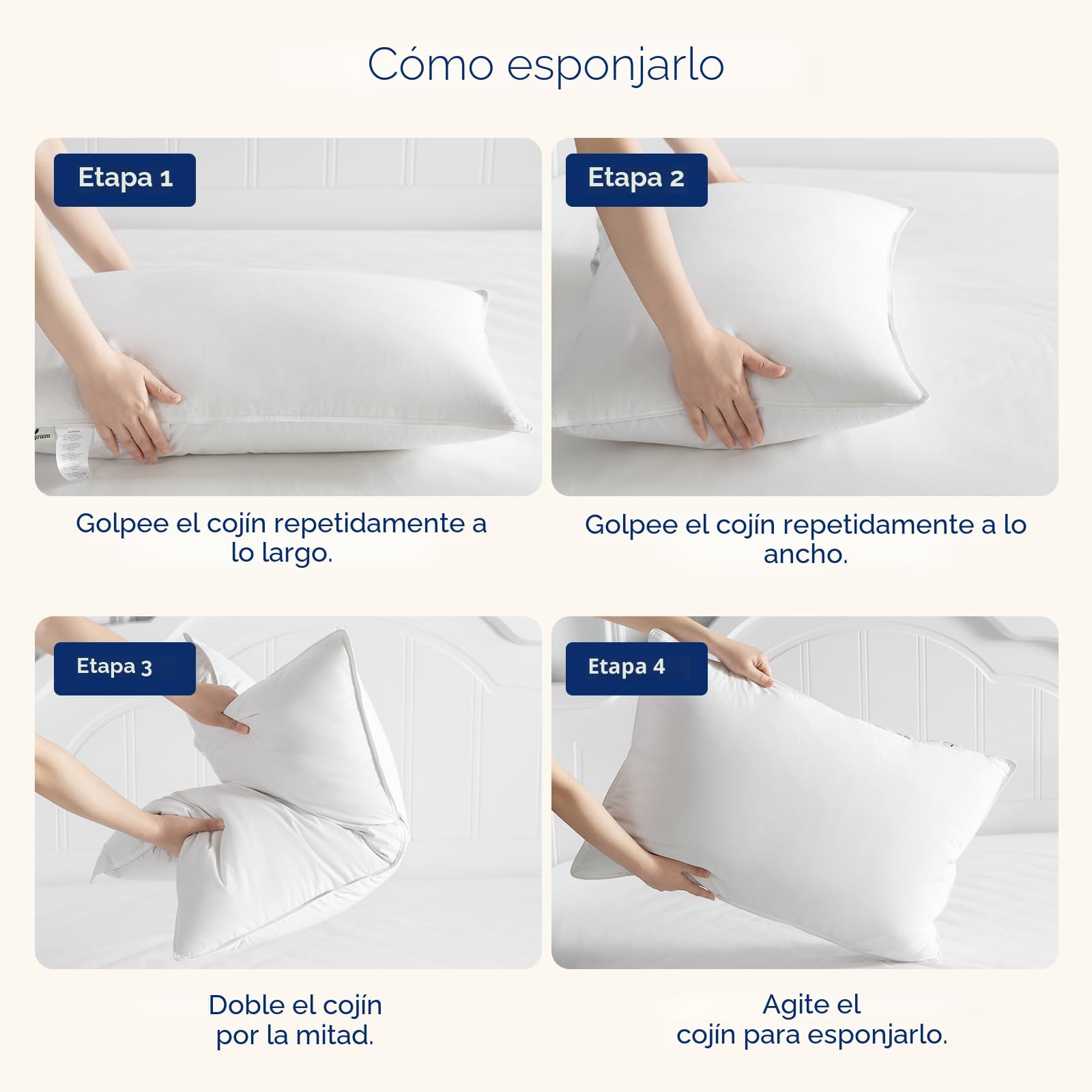 Almohada de Plumón 40x80 Almohada Plumas 40x80 cm Almohada para Dormir de Hotel de 3 Cámaras, Funda 100% Algodón y Relleno de Pluma, Certificado Ökotex (800 g, 1 Unidad)