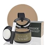 VOLLUCK Root Touch up Powder, Instant Hairline Powder for Thinning Areas and Gray Hair Coverage, Natural and Non-greasy Root Cover up for Women and Men (Light Coffee, 0.14 Ounce)