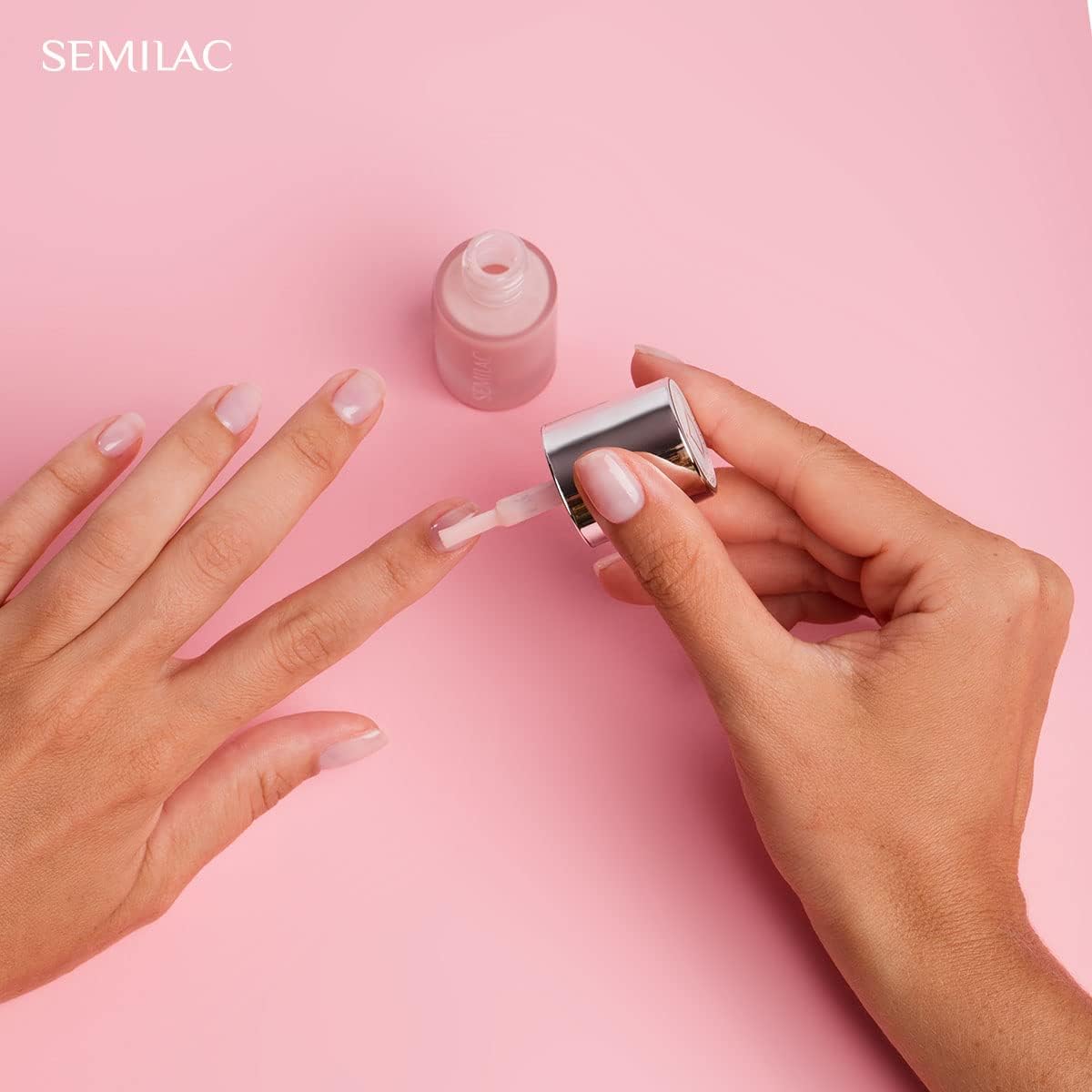 Semilac Кондиционер для ломких ногтей с пигментными пятнами 5 в 1 Rose Care 7 мл