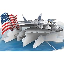 iGifts And Cards U.S. Air Force Fighter Jet Pop-Up Card Fly With Honor 6x8