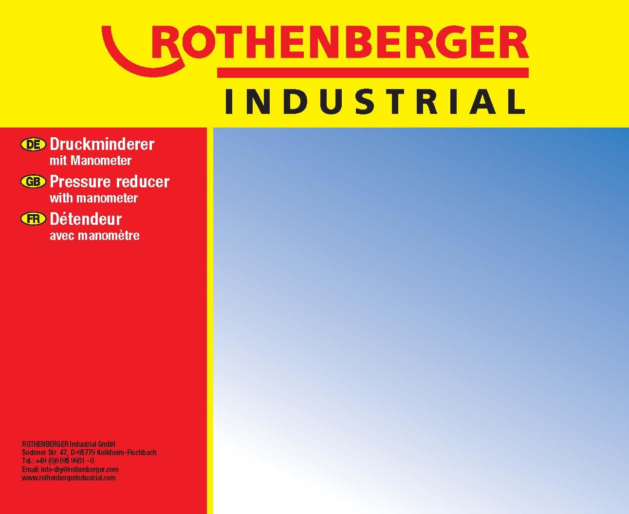 Rothenberger Industrial 530218 Druckminderer "Micro"