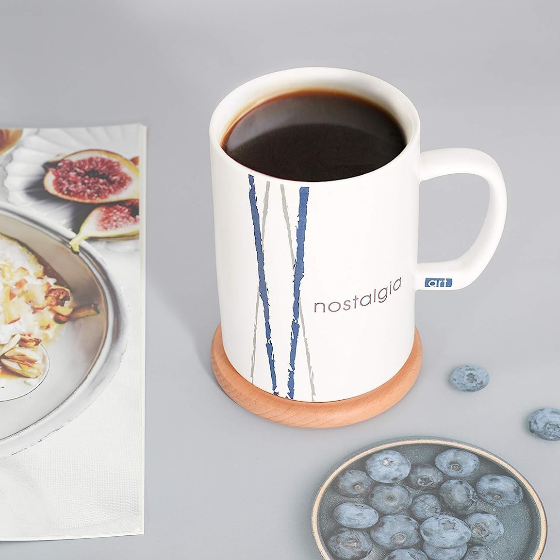 Mu&Ti Wood Coaster, Coffee Beer Coaster.100% Natural Beech Wood Coaster, 6-Piece Coaster Set, Holder Included (Beechwood) - Image 5