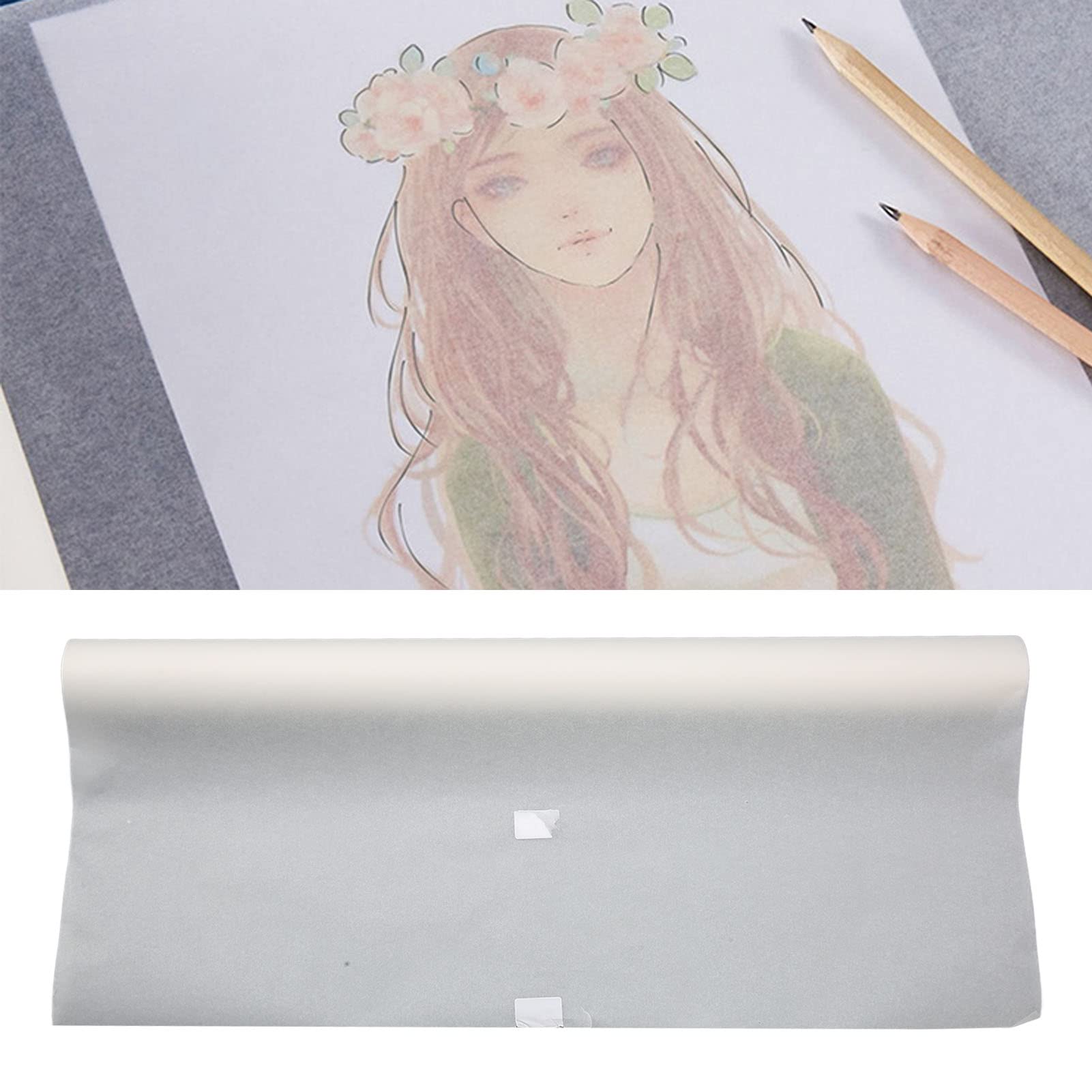 Rollo De Papel De Calco Liviano, Rollo De Bocetos De 24 Pulgadas, Papel De Transferencia Translúcido Para Coser, Dibujar, Dibujar, Arquitectura, Copiar Bocetos, Imprimir álbumes De Recortes(23m)