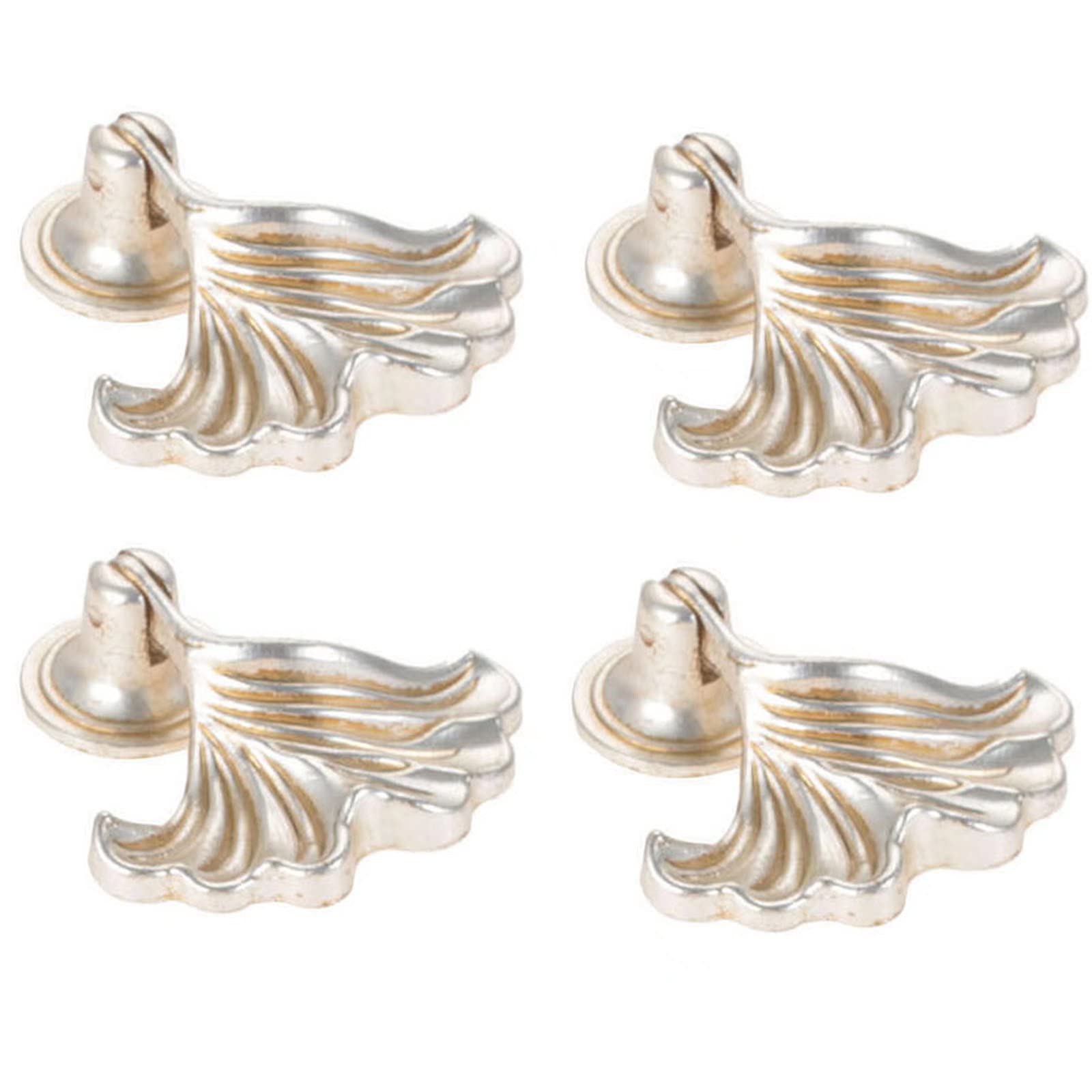FirstDecor4 Pcs Solid Zinc Alloy Cabinet Dresser Knobs Leaf Shape Drawer Door Cabinet Knobs Pull Handles for Home Office DIY,Furniture Drawer Door Knob Cupboard Pull