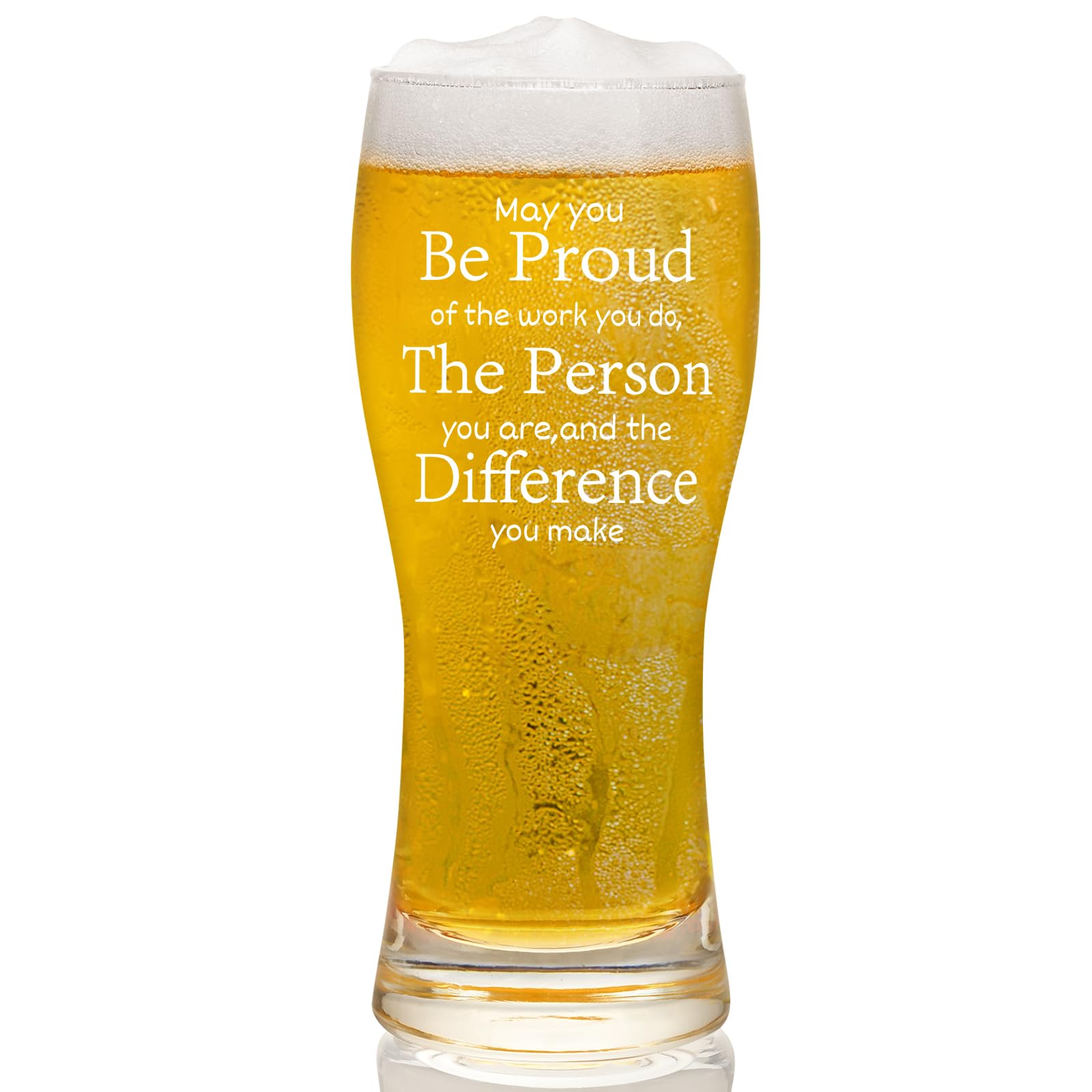 Joymaking Beer Glass Teacher Gifts for Women Men, Teaching Assistant Gifts, Thank You Gifts for Men Women 460ml