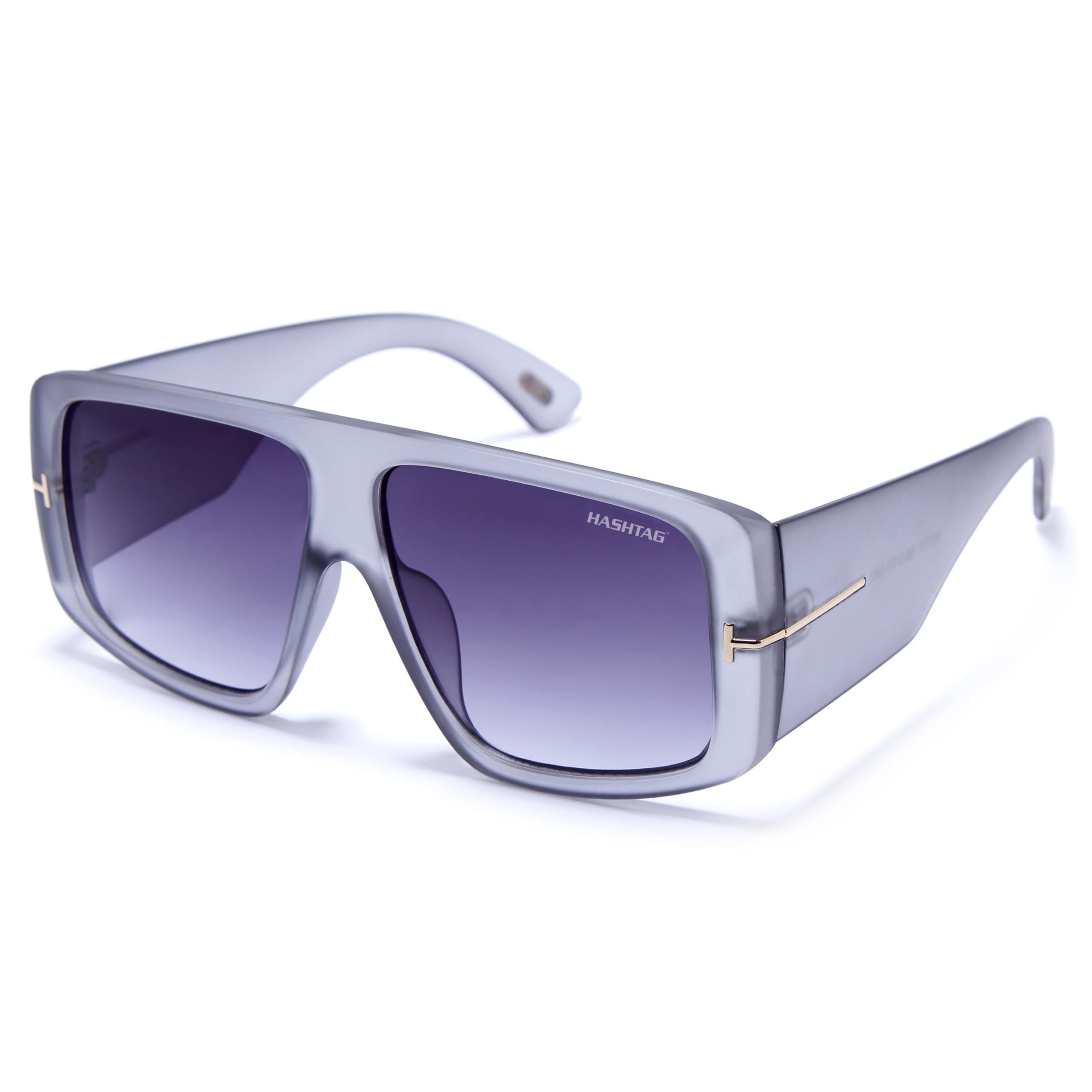 HASHTAG Polarized Sunglasses | Premium Full Rim Oversized Square Frame for Men & Women | 100% UV Protection, Anti-Glare | Perfect for Fashion, Social & Outdoor Adventures | Durable & Comfortable-image-4