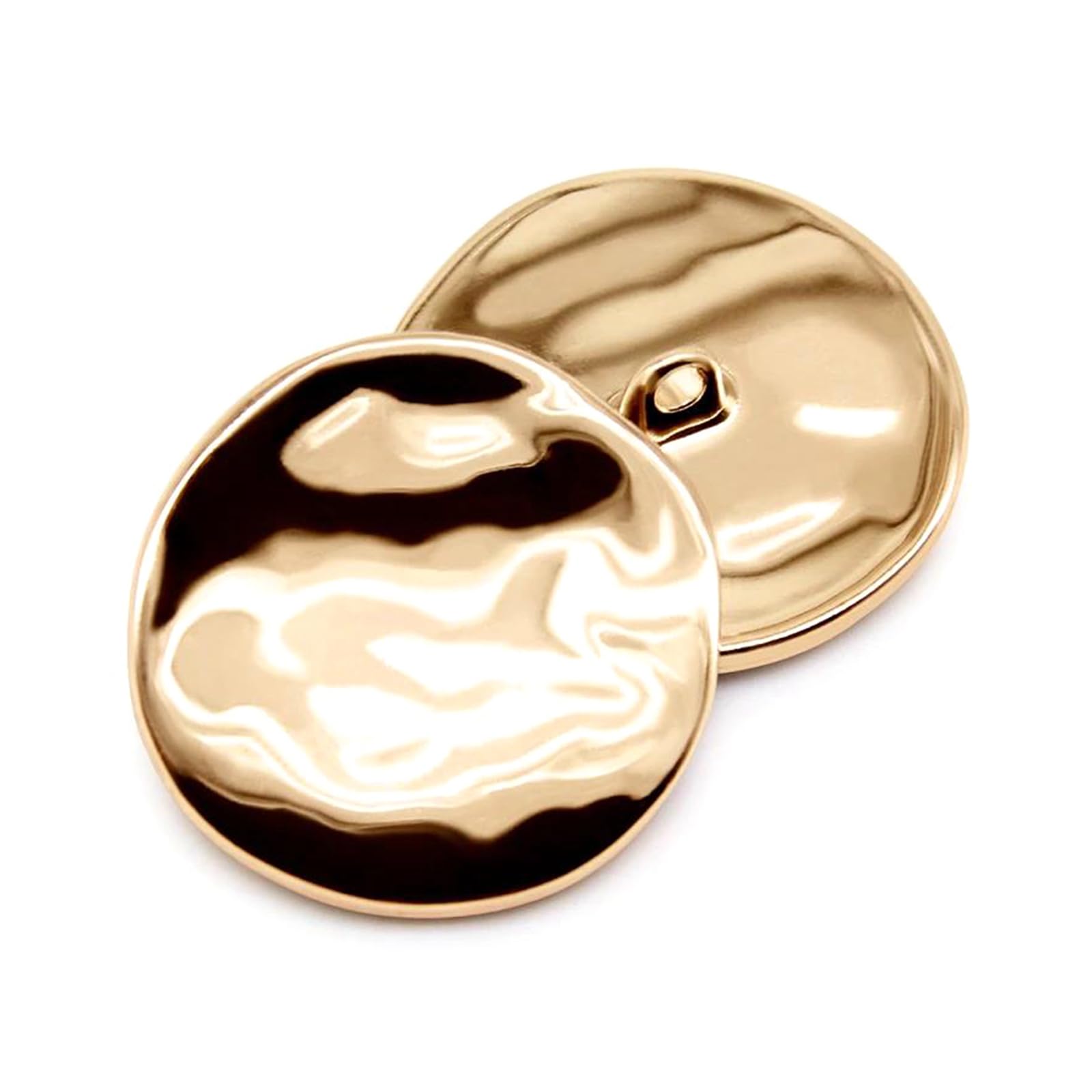 10Pcs 21/25/30mm Irregular Gold Buttons for Shirt,A Gold,21mm