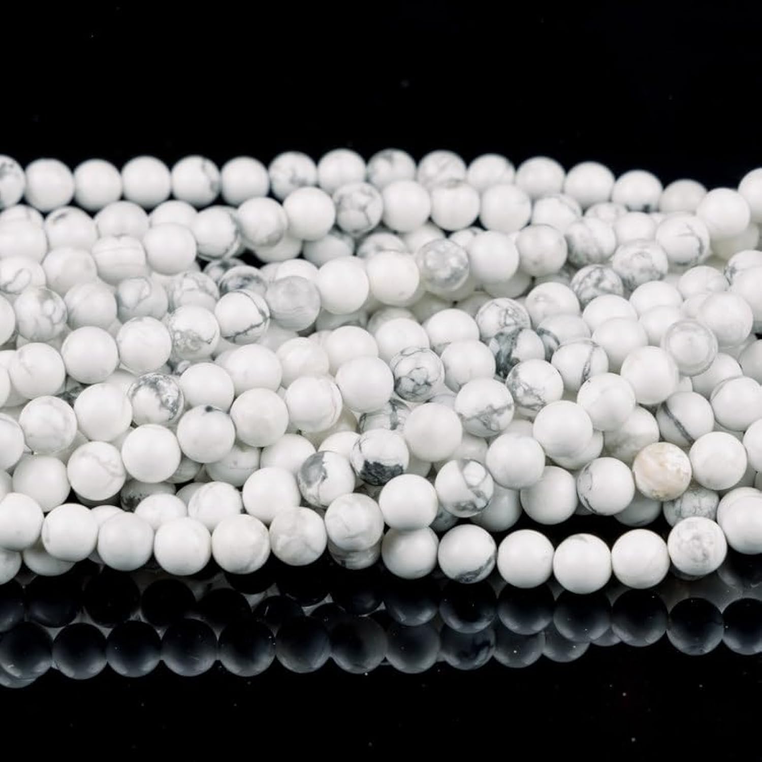 Perles de howlite blanche naturelle pour fabriquer un cadeau fait main unique