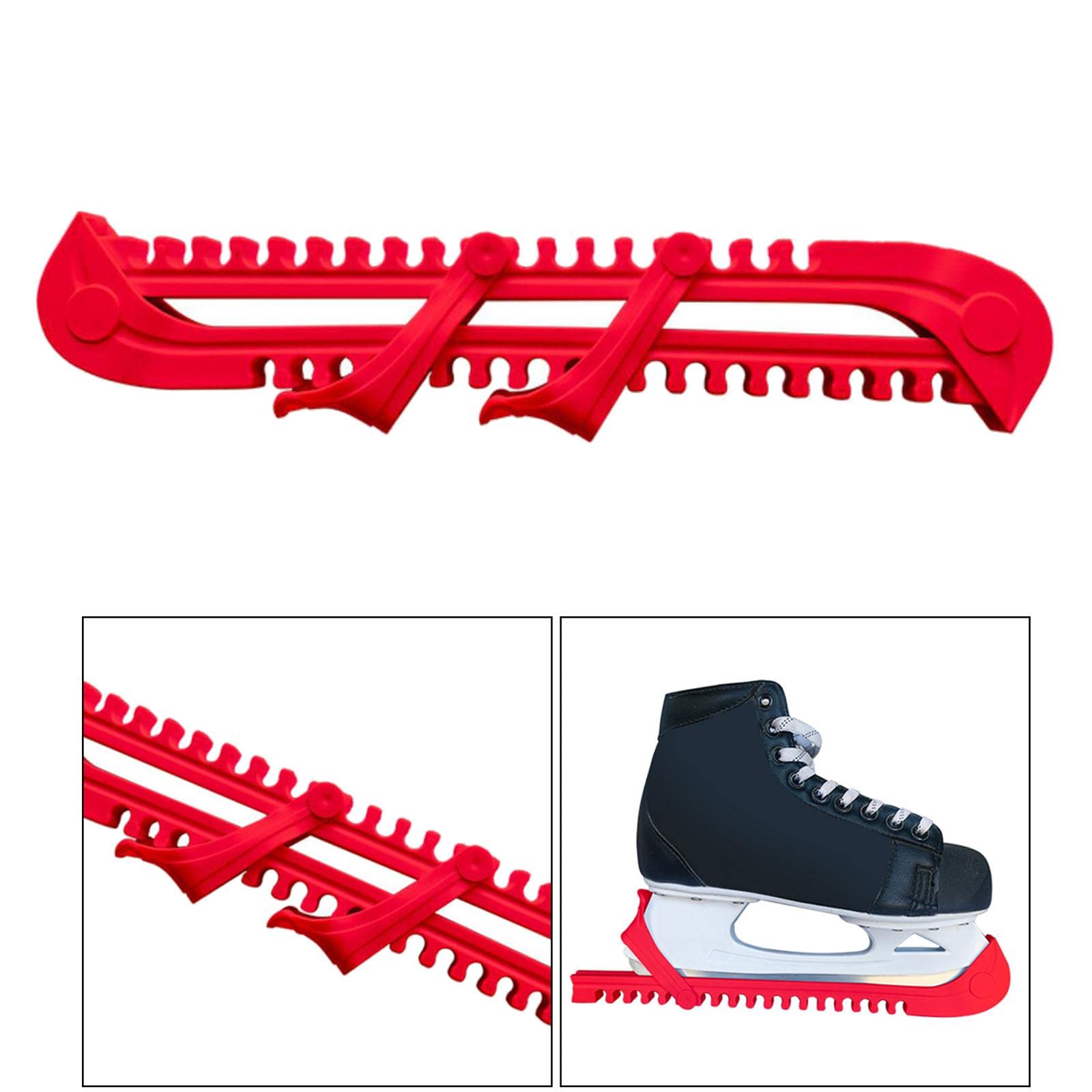 Lot de 5 protections universelles pour patins à glace Rouge 345 x 65 x 18 mm