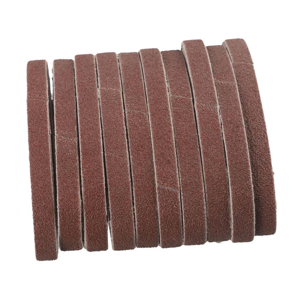50 pezzi di carta vetrata a nastro abrasivo 40/60/80/120 grana nastri abrasivi abrasivi per 10x330 mm levigatrice a nastro ad aria lucidatura carta vetrata, 40 grana