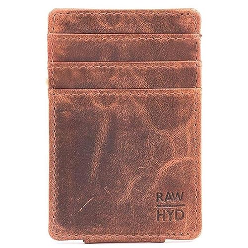 Mens Money Clip Wallet - Genuine Leather Money Clip Travel Wallet For Men - Rfid Blocking Wallet - Slim Wallet For Men With Money Clip & 5 Card Sleeves - Full Grain Leather Wallet With Money Clip #TOP22