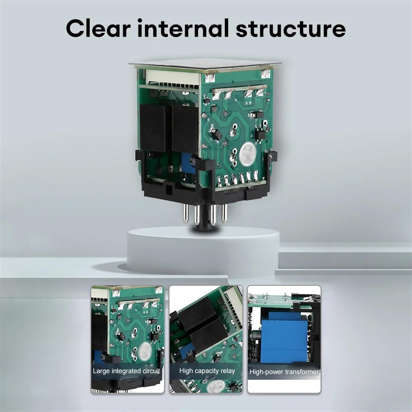 AC220V AC380V DC24V DC12V Relè temporizzato con ritardo digitale DH48S-S 1Z 2Z Relè temporizzato con timer ciclo programmabile con base presa (Size : DC12V DH48S-S)
