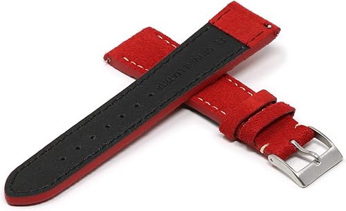 Miniatura 3 de StrapsCo - Correa de piel y gamuza para reloj con sistema de liberación rápida (0.63, 0.7, 0.75, 0.79, 0.82, 0.87 y 0.94 pulgadas)