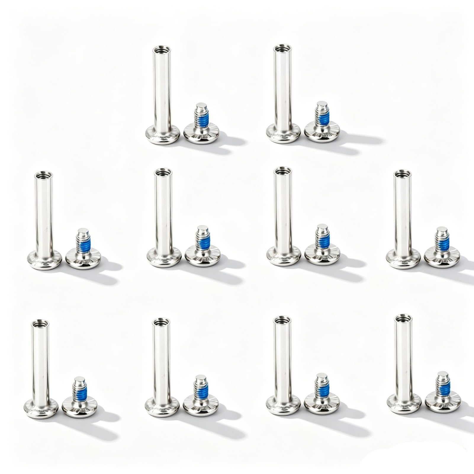 10 tornillos de repuesto para patines, tornillos de hardware para ejes de ruedas, kit de reparación de cambios de 31 mm y 36 mm (Longitud interior 31mm)
