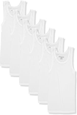 URBAN EDGE Mens Lightweight Ribbed Crew Neck Tank, Multipack