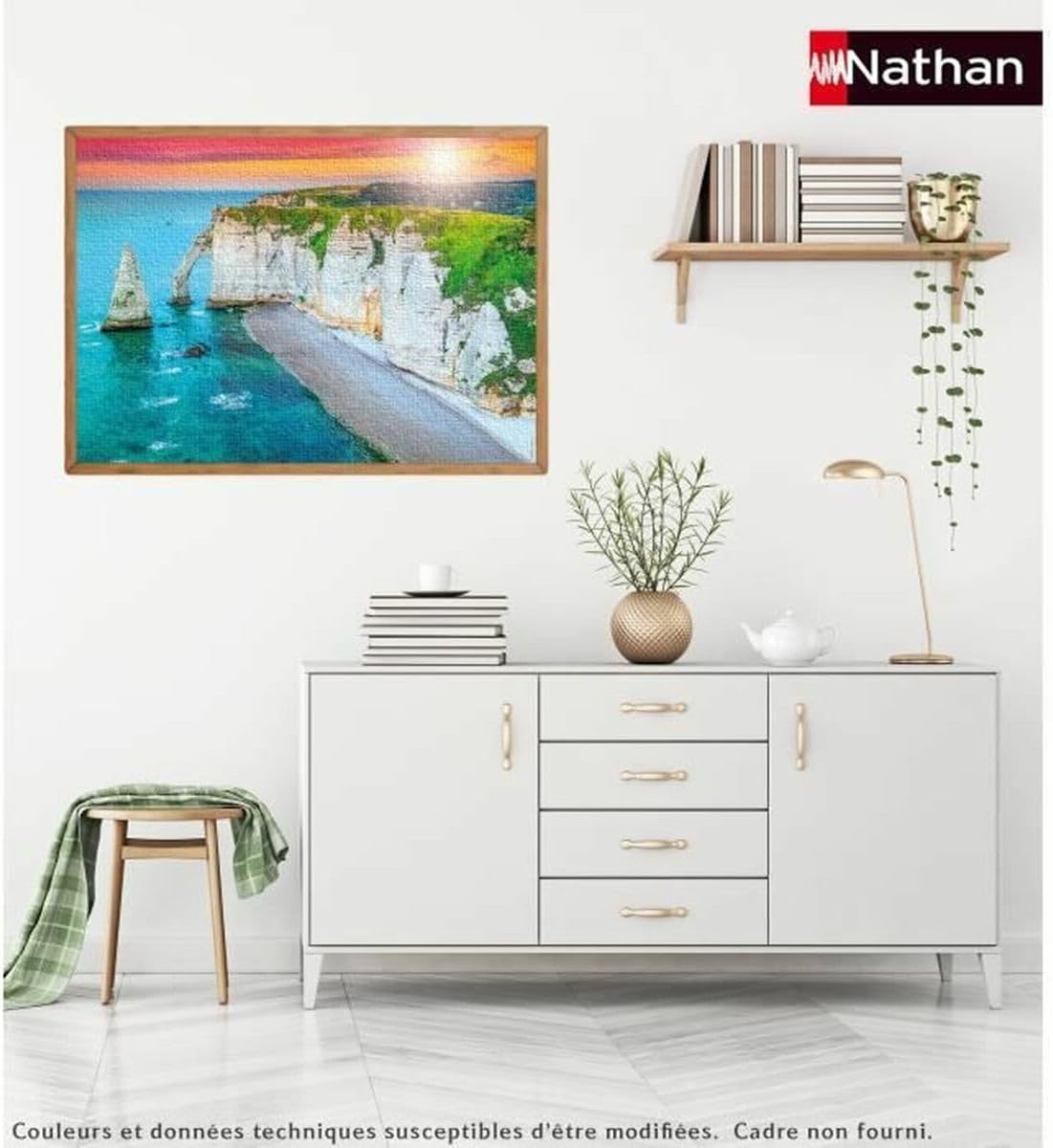 Nathan 12000920 1000-Piece Puzzle – The Cliffs of Etretat – Adults and Children from 14 Years – Premium Jigsaw Puzzle – Perfect Installation – Escape Collection
