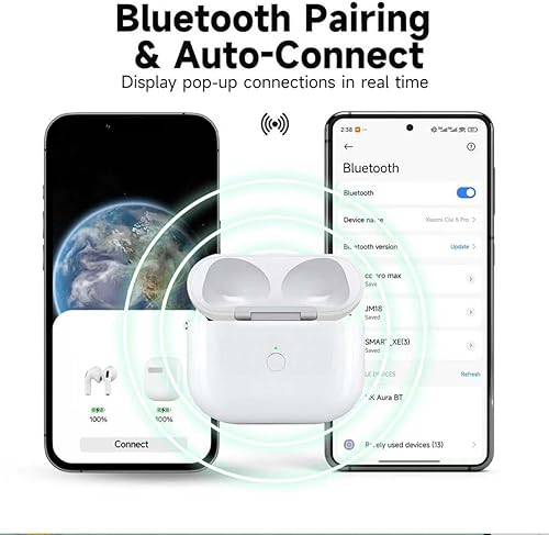 Miniatura 5 de Funda de carga inalámbrica de repuesto para Airpods, compatible con Airpod Pro de 1 y 2 generación con carga USB-C, puerto de carga tipo C, botón de