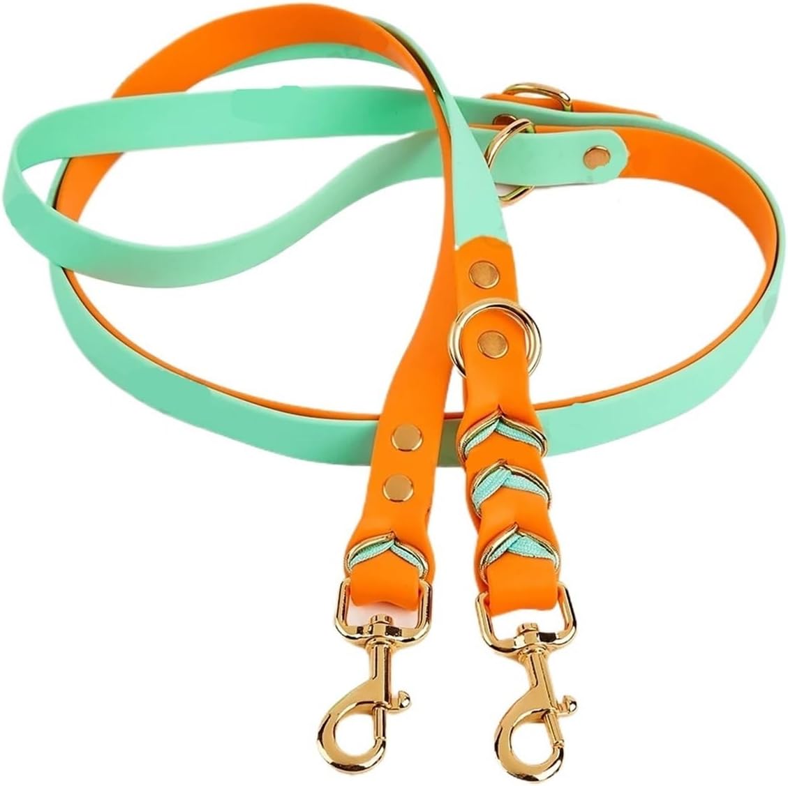 Handmade Leashes Compatible with Pet Dogs and Cats Crossbody Rope Waist Lead Rope Hand Free Running Walking Outdoor Pet Supplies(Orange)