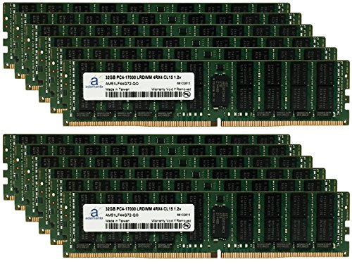 Adamanta 384 GB ( 12 x 32gb ) LRDIMMサーバーメモリアップグレードDell Precision 7910 ddr4 2133 MHz pc4 ? 17000 ECCロードReduced IMBチップ4rx4 cl15 1.