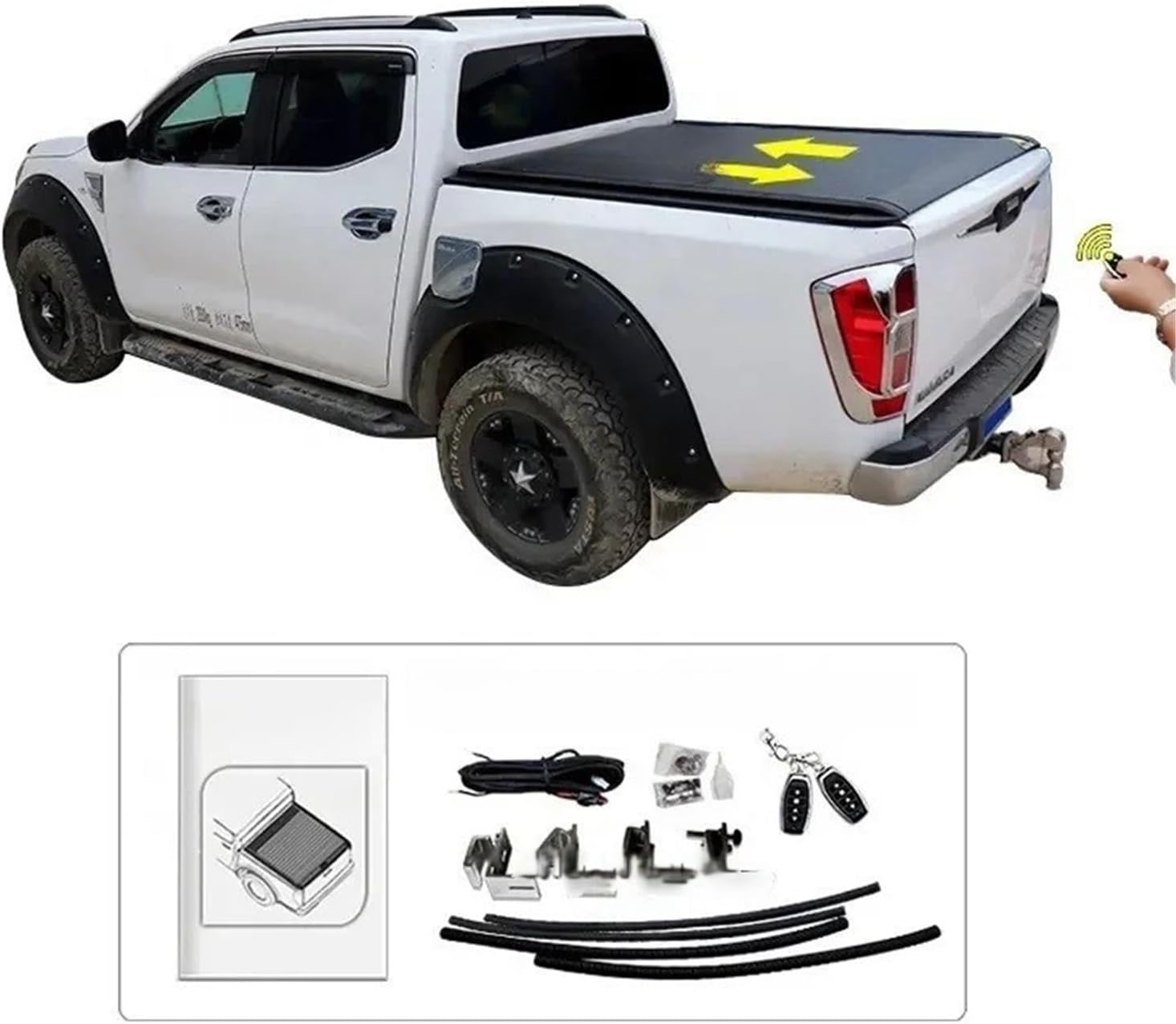 Truck Bed Cover Aluminum Roller Lid Retractable Hard Electric Tonneau Cover 2011-2022 Compatible with Dodge Ram1500 2500 3500