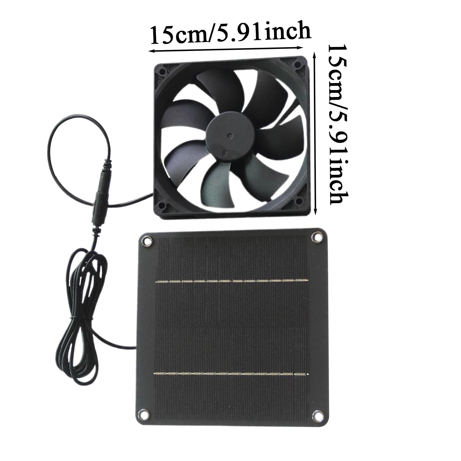 Ventilateur Solaire Extracteur pour Poulailler 20W Étanche | Ventilation Solaire Extracteur,Ventilateur pour Chenil Serre Garage Toit et Grange pour Animaux