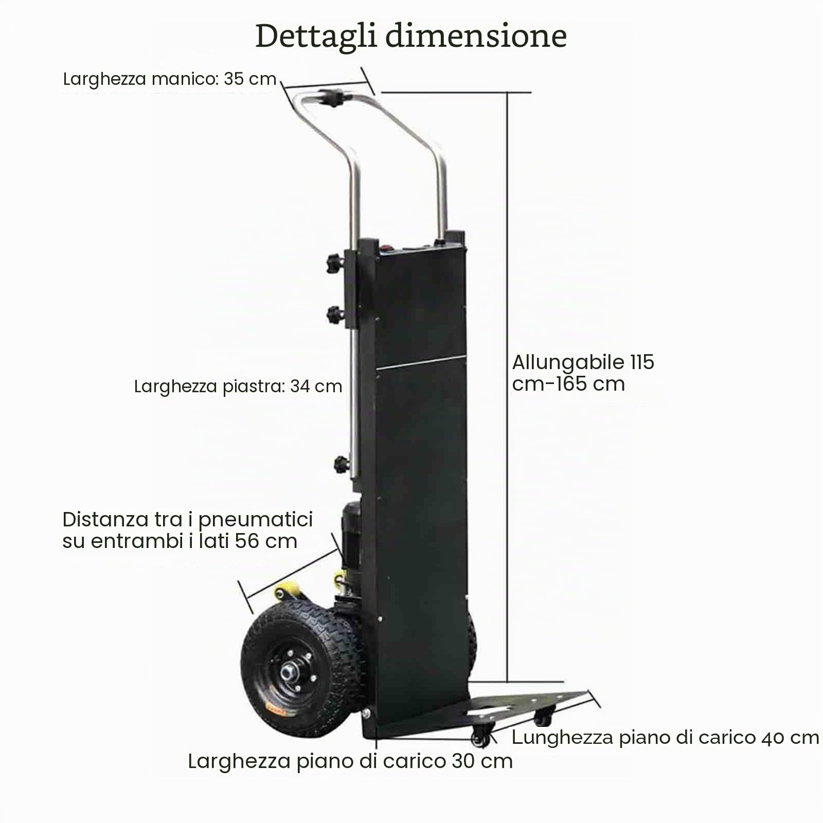 Carrello montascale Elettrico da 1200 W, capacità di carico (400 kg), Motore brushless, Batteria Rimovibile, Sali e scendi Le Scale Senza Sforzo, Facile da Usare e Portatile,1200w
