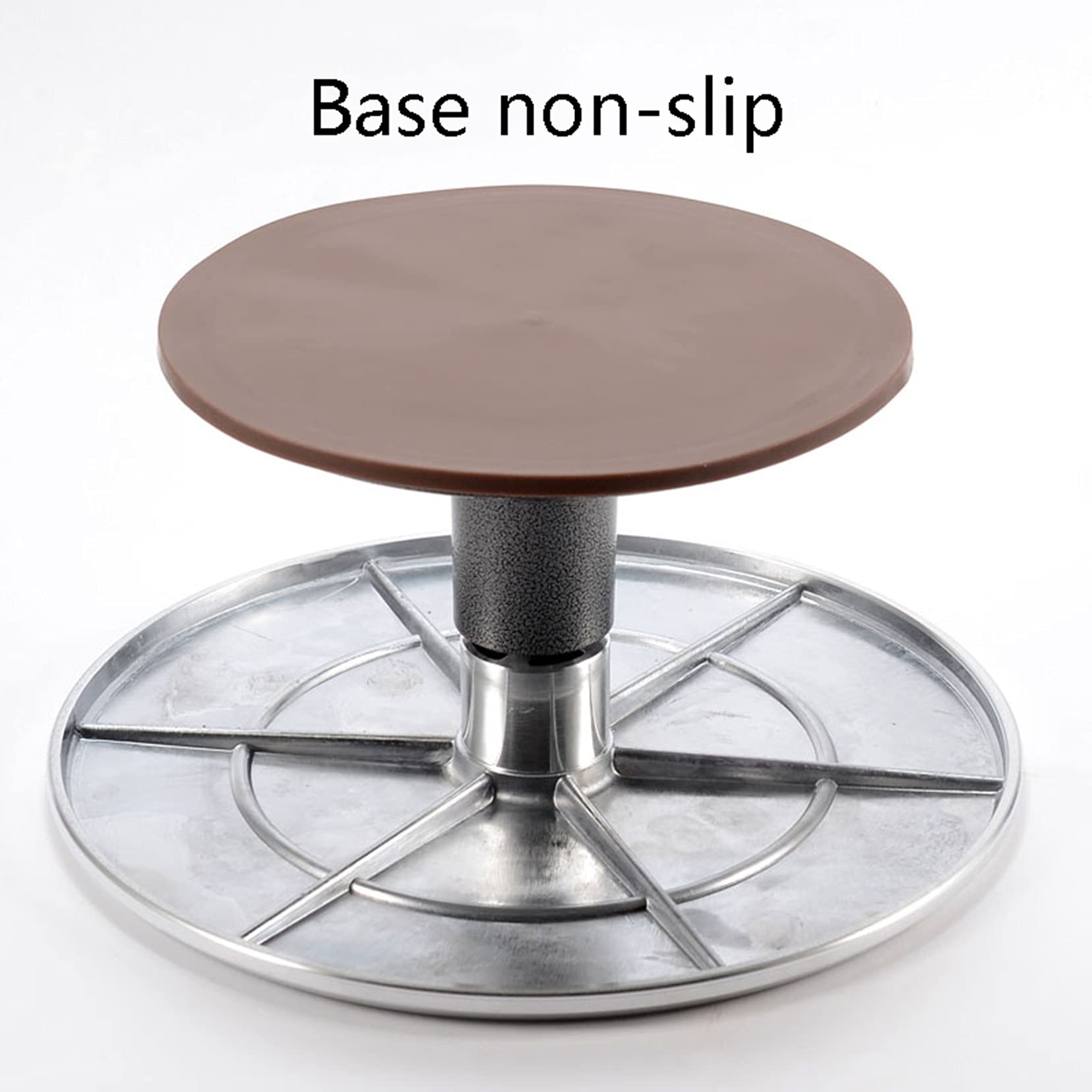 Rotella girevole da 30,5 cm, per sculture e torte, girevole per pittura nera, supporto leggero per verniciatura, spruzzatura, espositore di oggetti, grigio scuro, 30,5 cm