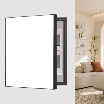 Electrical Panel Cover Wall Art to Cover Electrical Panel, 12"/ 14"/ 16"/ 18"/ 20"/ 24" Fuse Box Cover, Breaker Panel Cover, Black/ Gray/ White Hide Electrical PanelWhite,35 x 45cm 13 3/4" x 17 3/4"