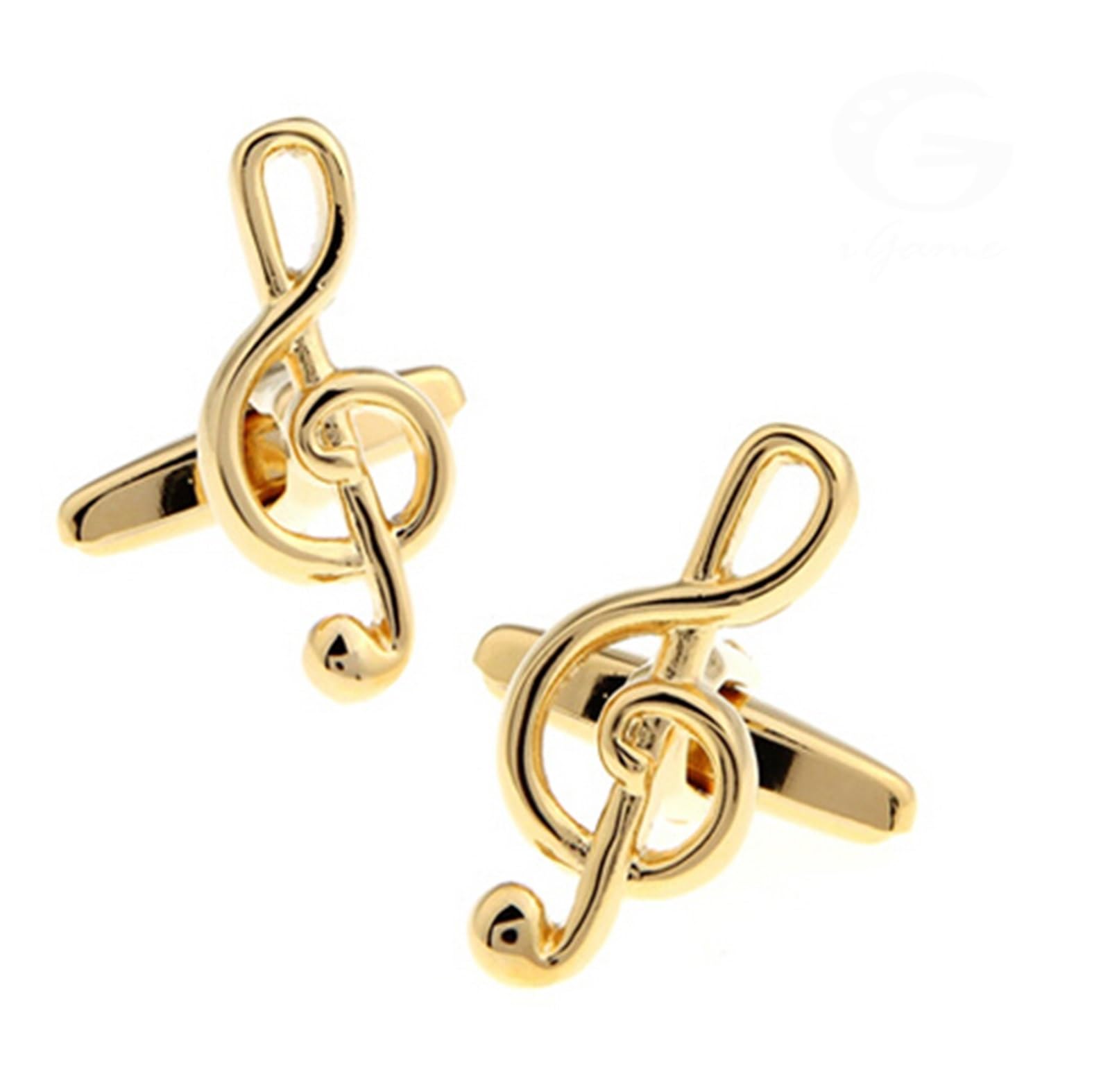 Gemelos de Nota Musical para Hombre, Color Cobre Dorado, diseño Musical (Color 5)