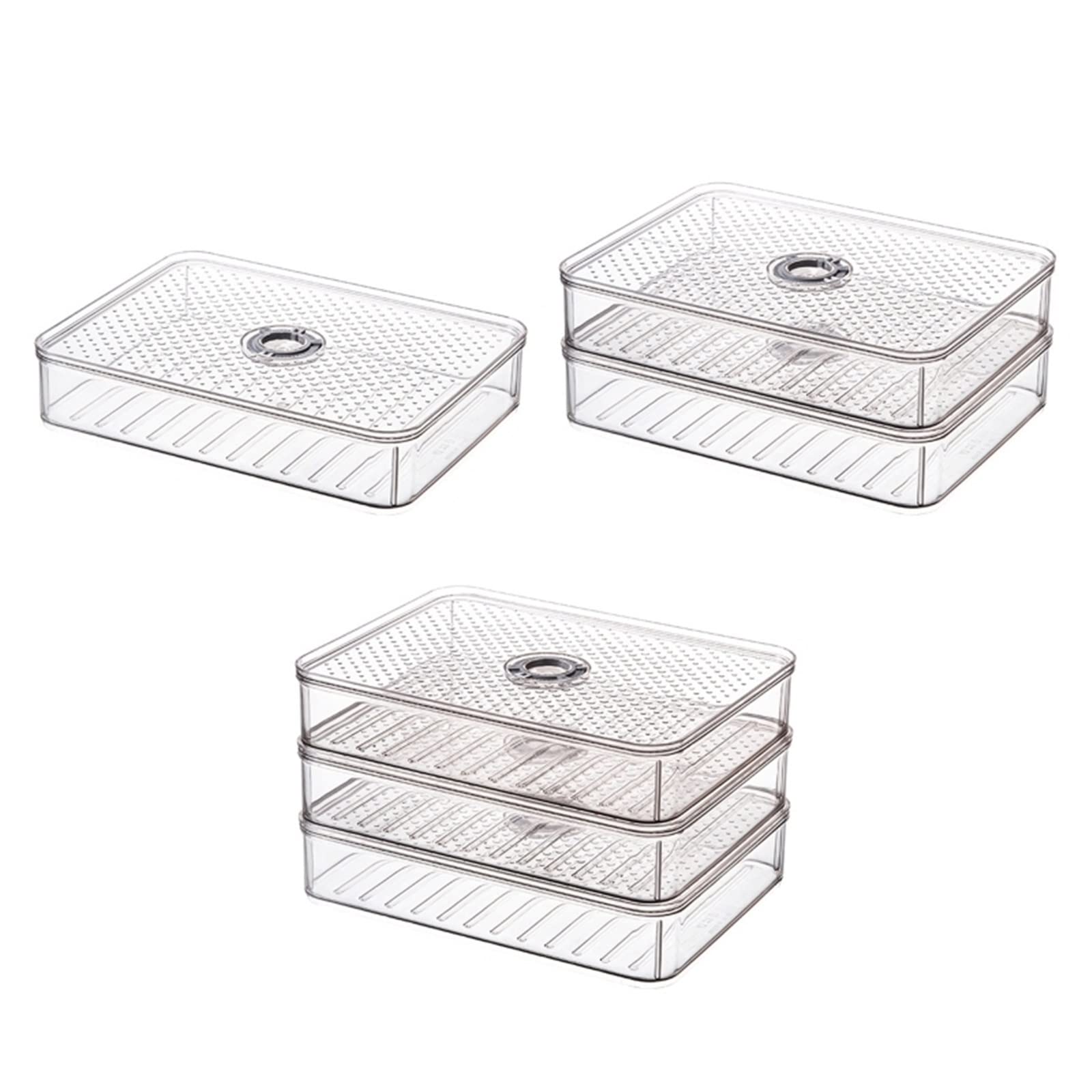 Estuche Organizador para Nevera con Soporte para Huevos con Temporizador, contenedores apilables para Nevera, albóndigas, Soporte para Huevos Vegetales, contenedor de Almacenamiento de Alimentos