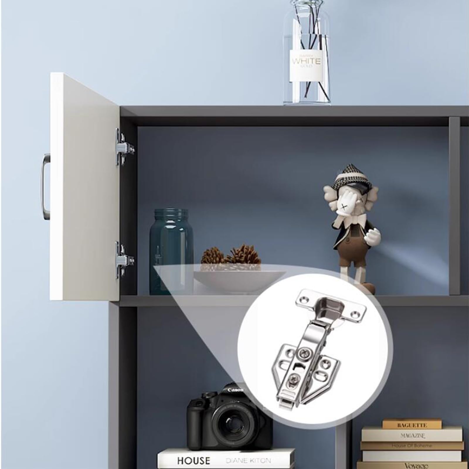 Estanterías De Pared En El Salón Gabinetes De Pared Decorativos Creativos. Librerías Pared Estudiar Gabinetes De Almacenamiento Multicapa Bastidores Almacenamiento con Puertas.