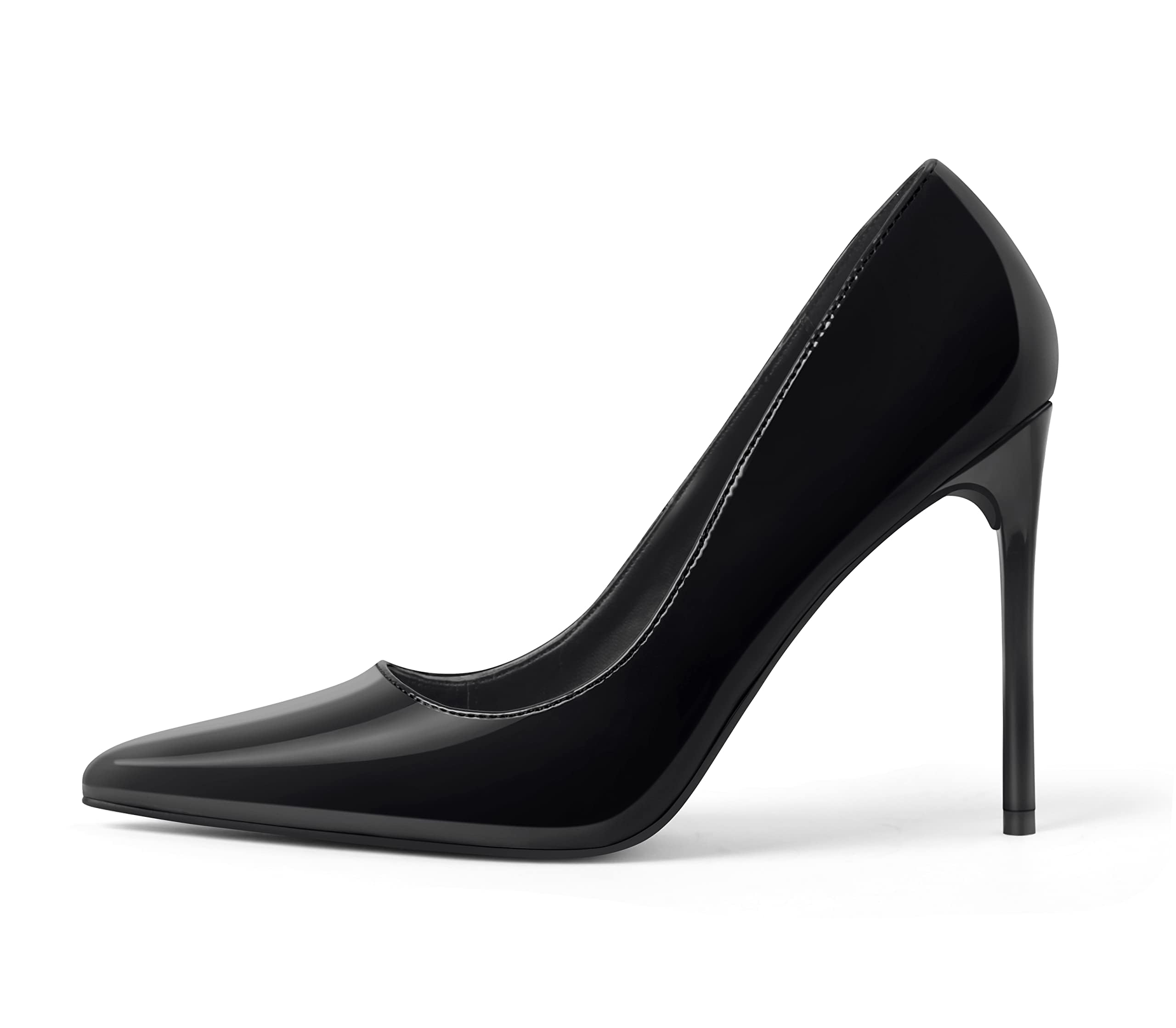 Carcuume Women's Pumps Slip On High Heels with Pointed Toe 4.1 Inch Stiletto Bridal Party Dress Heels for Casual