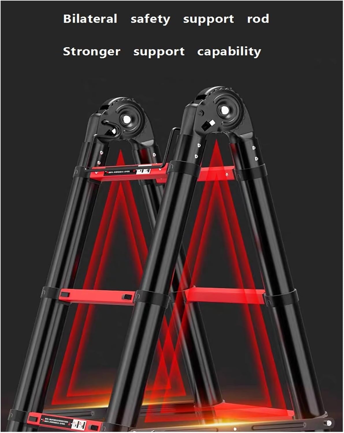 attic ladders Folding Ladder Multi-Purpose Portable Telescopic Ladder 330lbs Max Capacity for Attic Home Roof Outdoor(3.3+3.3=6.6m)