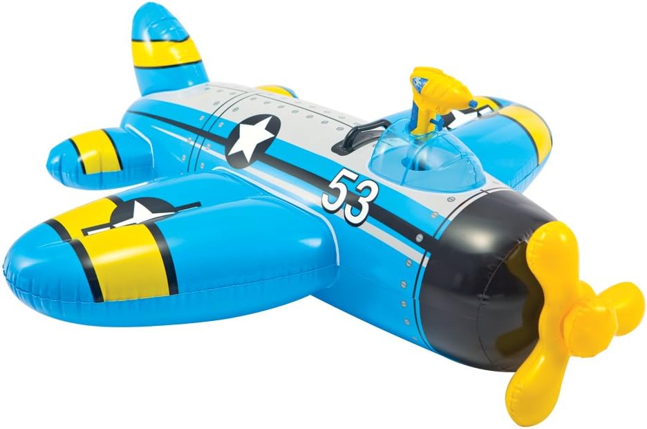 Intex Water Gun Plane Ride-On, 52" x 51", for Ages 3+, 1 Pack (Colors May Vary) : Everything Else