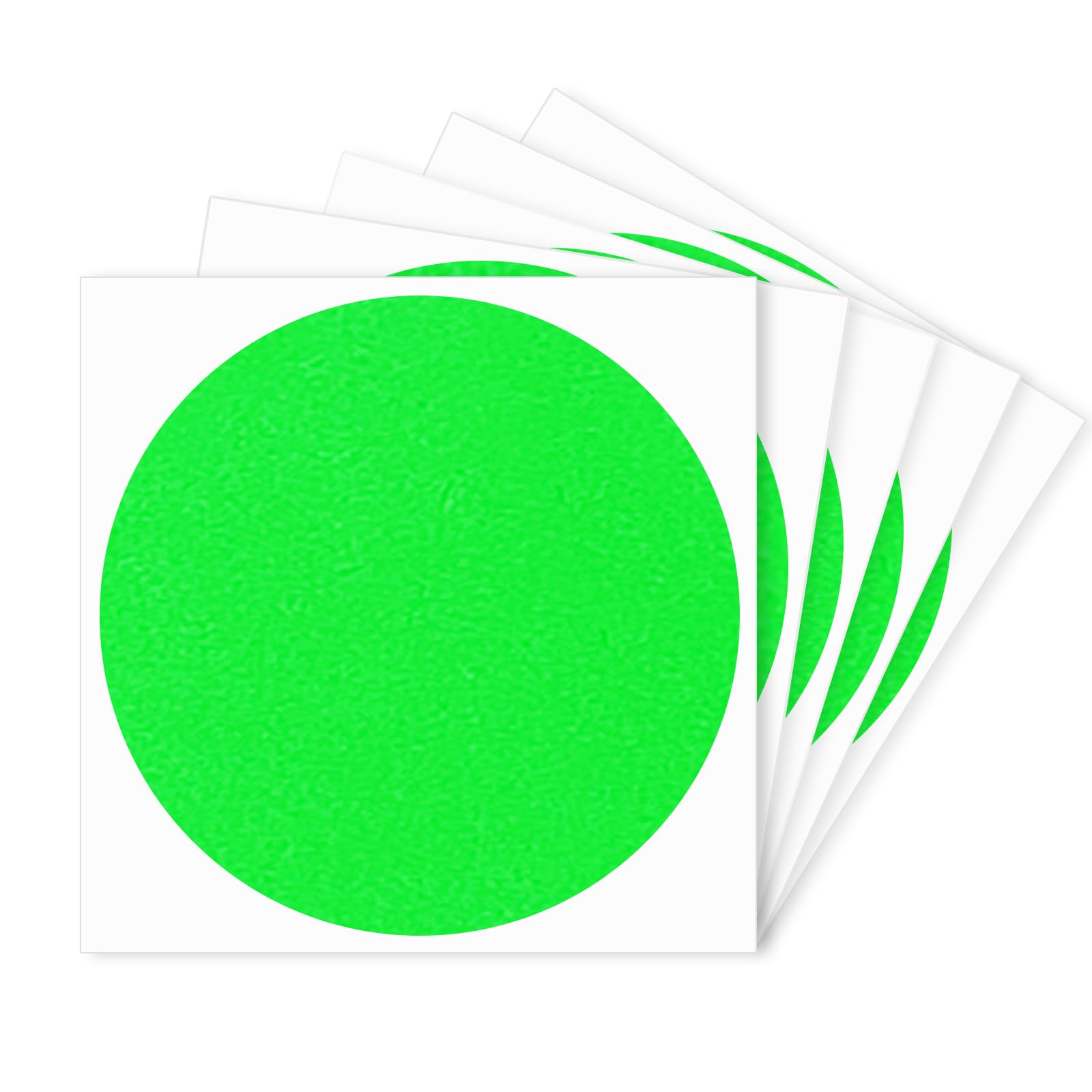 STARLIBOO Fluorescent Green 4 inch Writable Circle Stickers, 100 Removable Price Stickers for Garage Sale, Office, Yard Sale