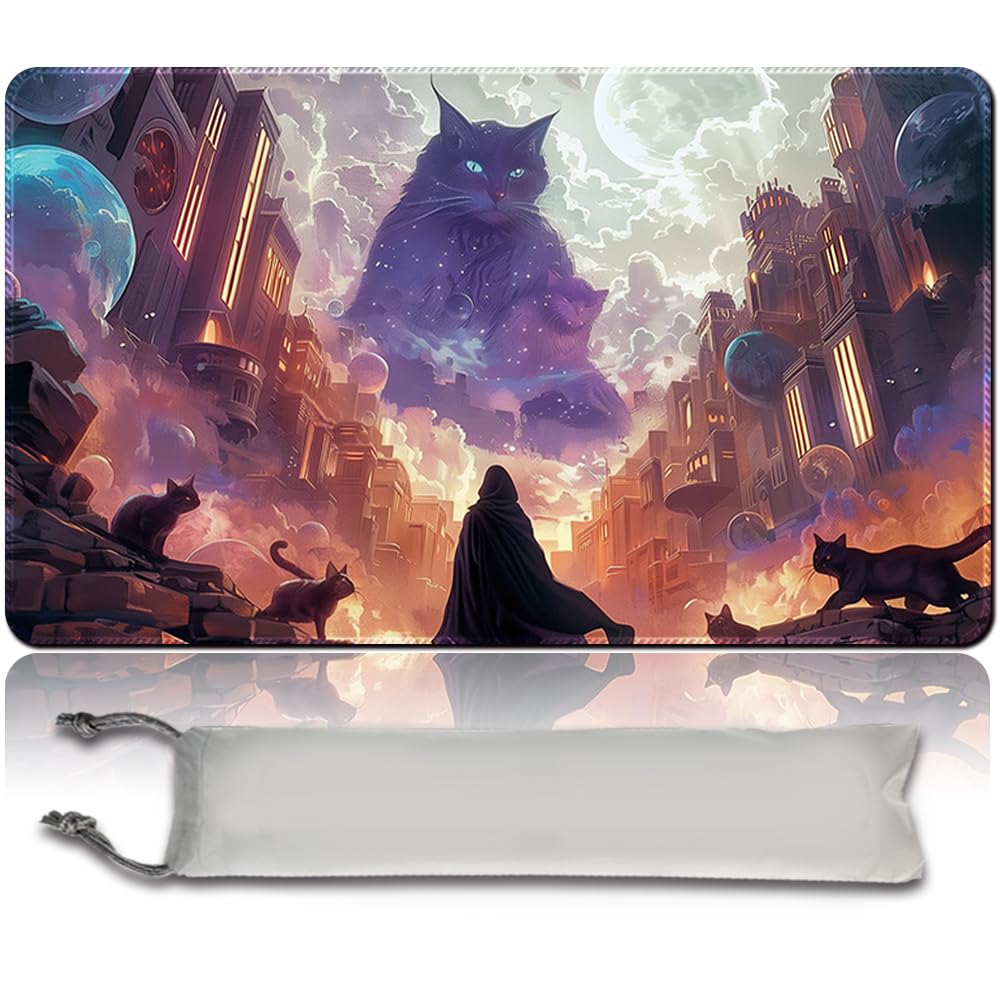MTG Playmat 23.6x13.8 Inch Board Game Card Game Trading Card Game Mat Mouse Pad TCG Game Mat Stitched Edge Smooth Surface Rubber Base for Board Games,Card Showdown. (MTA83)