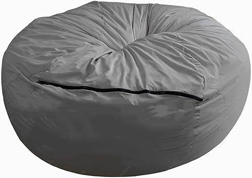 Miniatura 16 de HWOEK Puf de gran tamaño de piel gigante (sin relleno) para muebles de sala de estar de adultos, grande, redondo, suave, esponjoso, sofá perezoso,