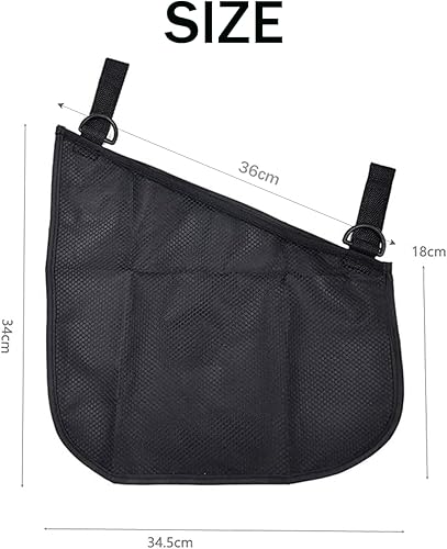 Miniatura 2 de Paquete de 2 redes laterales para cochecito, bolsa organizadora universal para cochecito, correas antideslizantes y ajustables, red de carga de