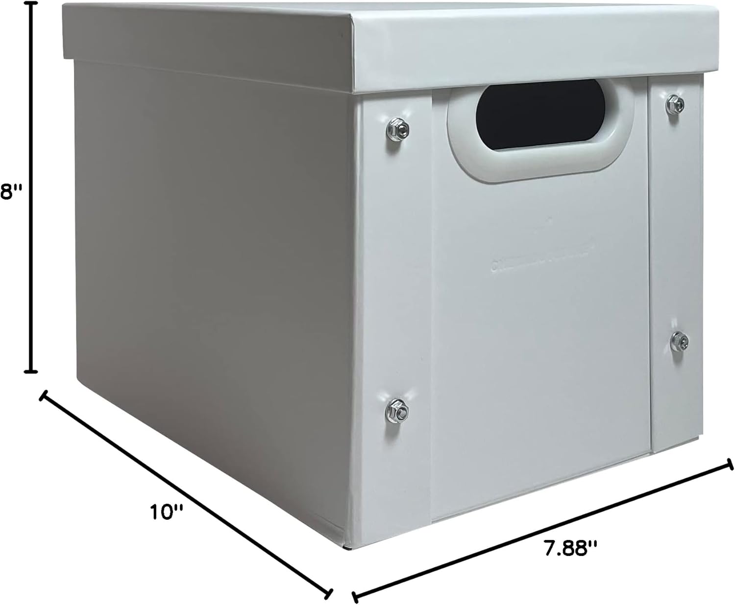 CheckOutStore 2 White 7" Vinyl Record 45 RPM Storage Box