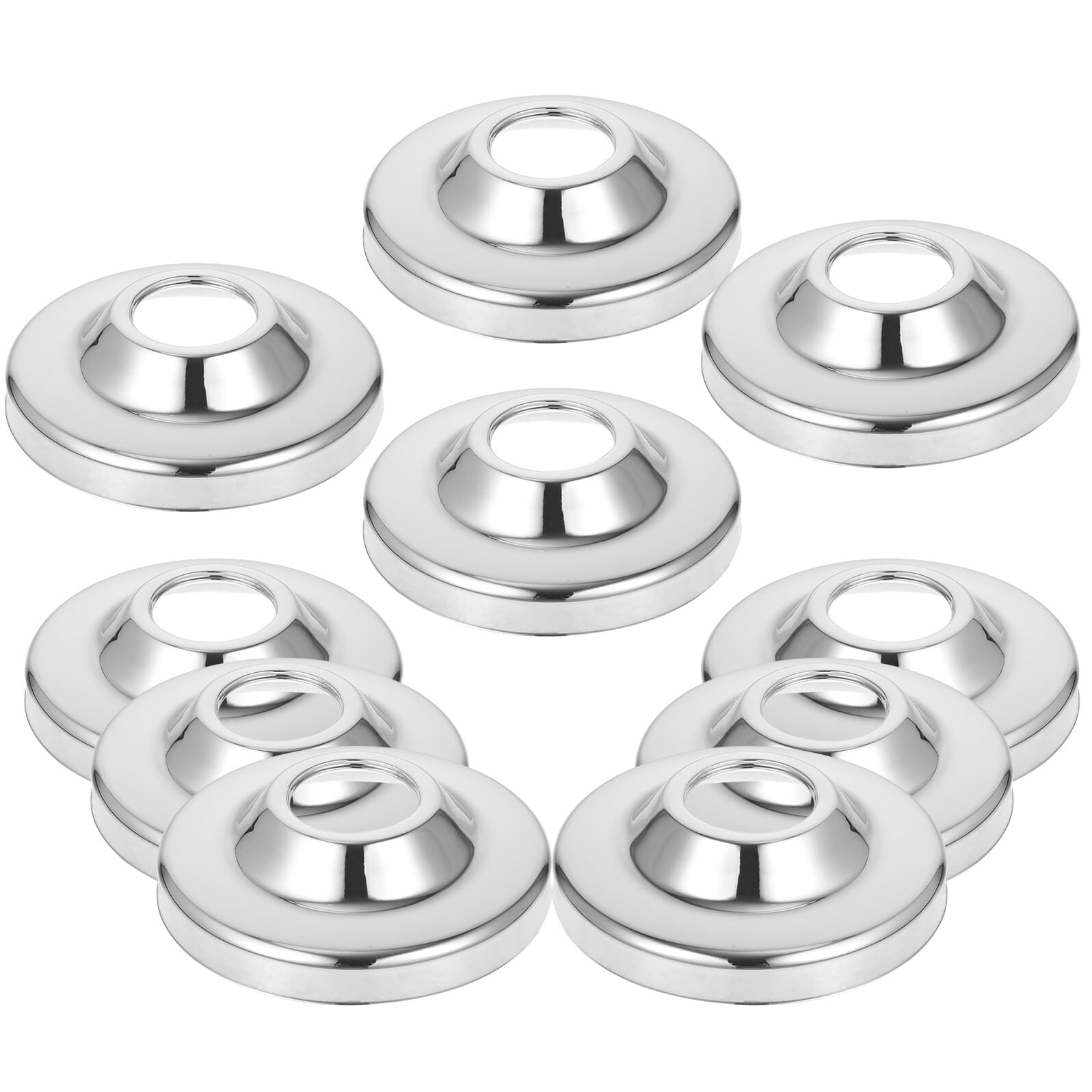 Gatuida 10pezzi Flangia in Acciaio Inossidabile per Tubazione Copriforo per Doccia Decorativo e Durevole Facile da Installare Anelli di Protezione Dall Acqua