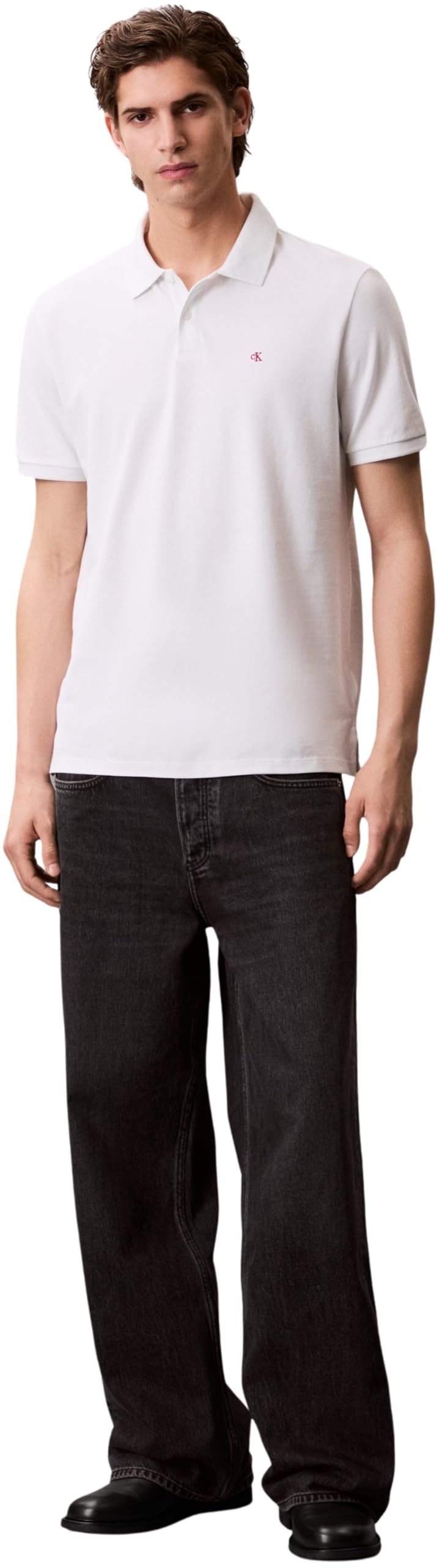 Calvin Klein Herren Poloshirt Kurzarm Monogram Pique aus Baumwolle – Bild 4