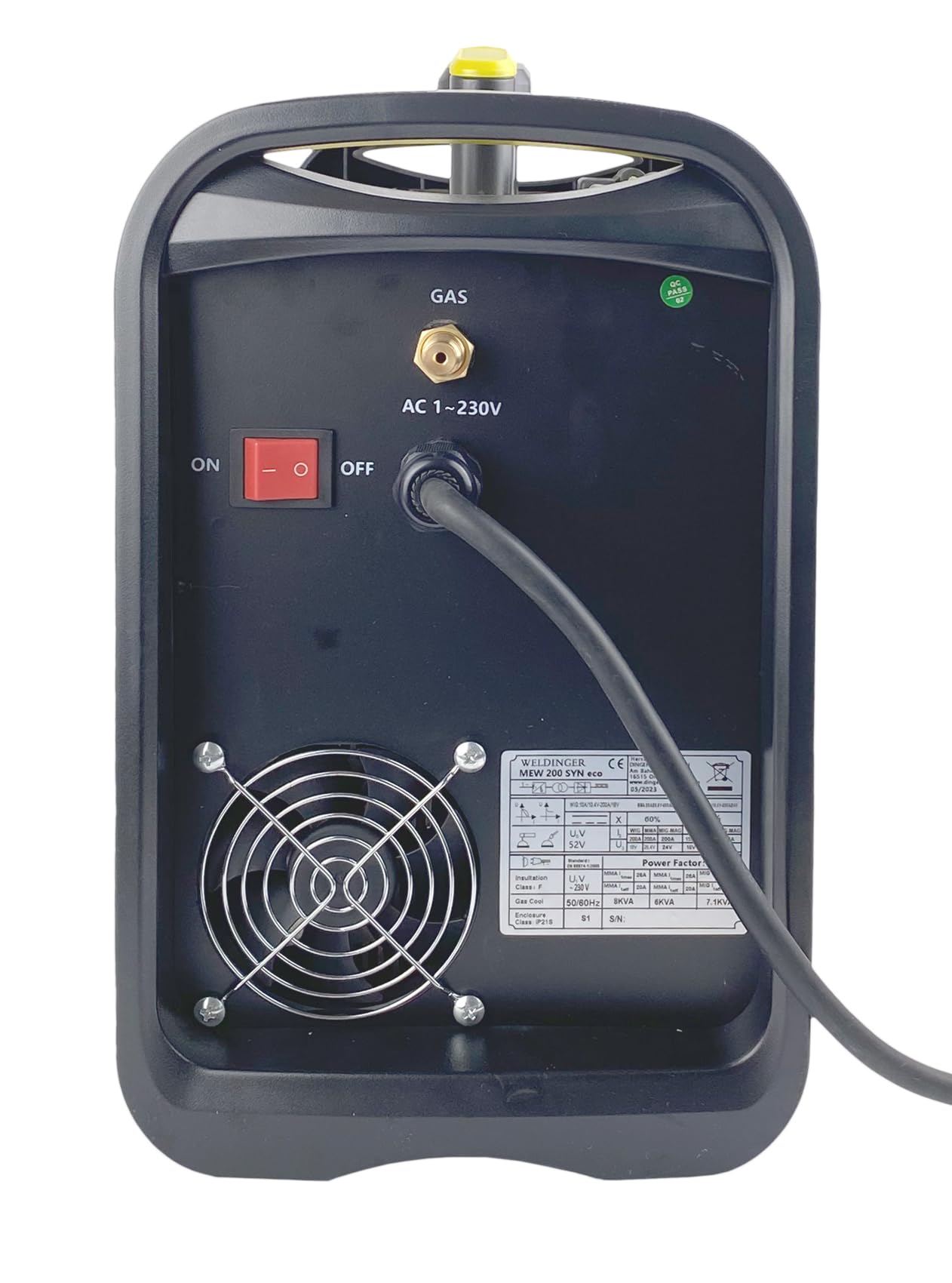 WELDINGER MEW 200 SYN eco synergischer MIG-MAG-Schweißinverter 2T/4T Spot 200 A