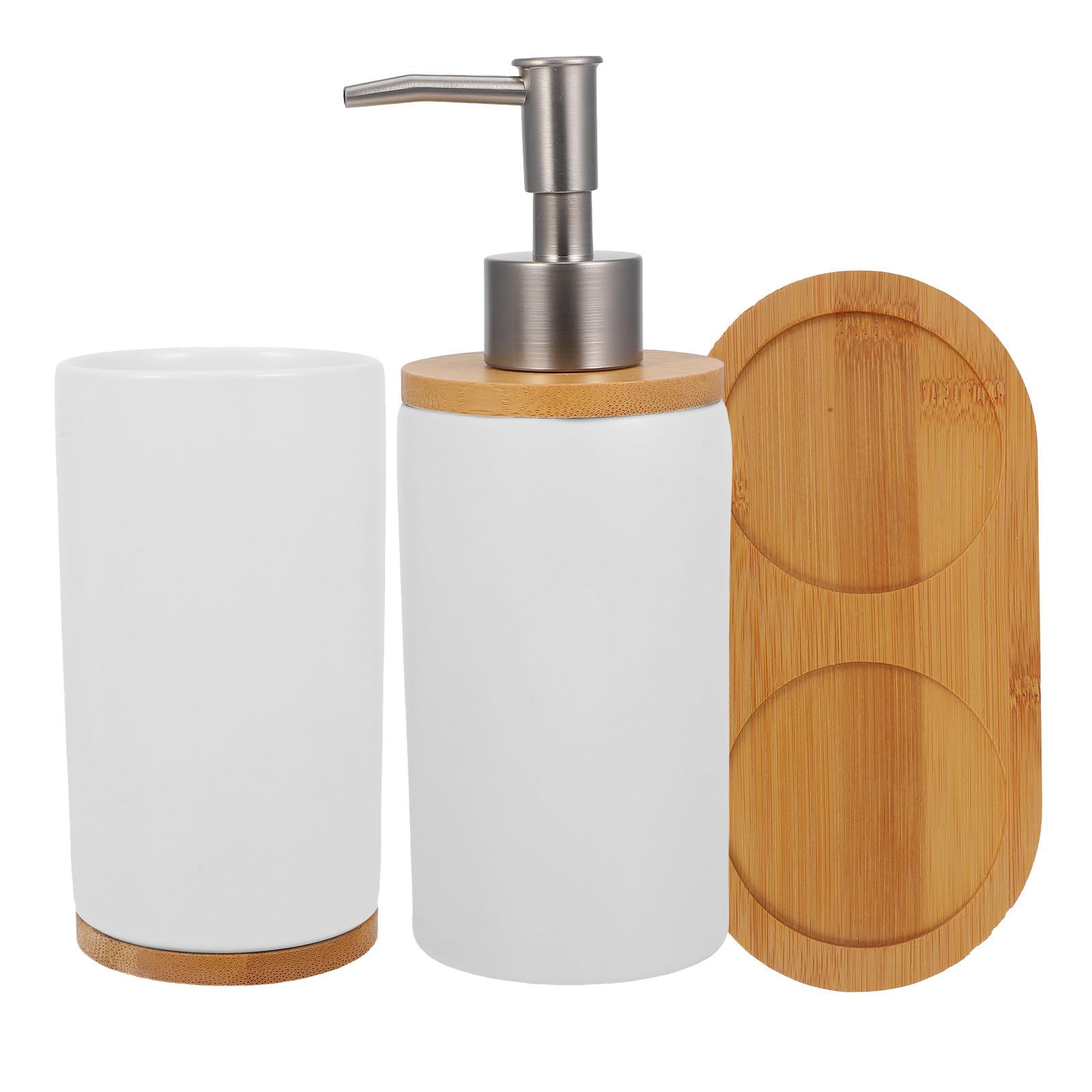 Juego de Accesorios de Baño de Cerámica y Blanco, 1 Set