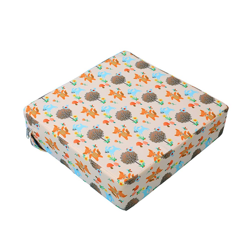 Chickwin Toddler Baby Chair Booster Seat, Kid Infant Dining Chair Pads Washable Increasing Cushion Child Dismountable Portable Travel Cushion with Straps (Blue Rabbit,32x32x8cm) — image 1