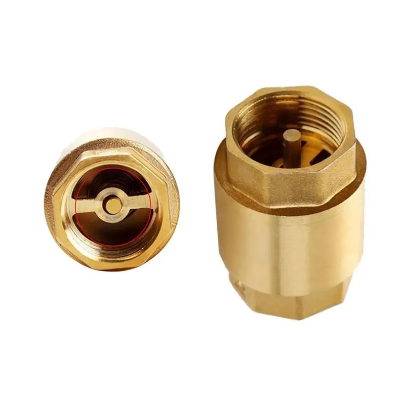 1 pcs Laiton Clapet Anti-Retour pour Irrigation Aquarium Système-NPT In-Line Spring 1/2 pouce 3/4 pouce 1 pouce 2 inch(DN20)